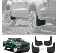4 Pieces Car Mud Flaps Fender for 2019-2024 Chevy Silverado 1500 Splash Guard Dustproof Scratch-Resistant Front Rear Mudguard No Drilling Required Car Accessories