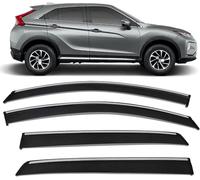 4 Pieces Car Wind Deflectors for Mitsubishi Eclipse Cross 2018-2021, Window Door Weather Wind Deflector, Rain Deflector Stick-On Deflectors