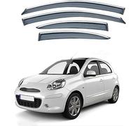 4 Pieces Car Window Wind Deflectors for Nissan March MK4-K13 2011-2015, Car Side Door Stick-On Deflector Window Visors Side Rain Deflector