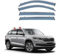 4 Pieces Car Window Wind Deflectors for Skoda Kodiaq NS7 2017 2018 2019 2020 2021 2022 2023, Car Side Door Stick-On Deflector Window Visors Side Rain Deflector