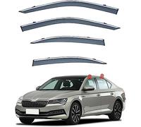 4 Pieces Car Window Wind Deflectors for Skoda Superb MK3-B8 2016-2020 2021 2022 2023, Side Door Stick-On Rain Deflector Sun Visors Shield Accessories