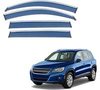 4 Pieces Car Window Wind Deflectors for VW Tiguan MK1 5N 2007-2015, Car Side Door Stick-On Deflector Window Visors Side Rain Deflector