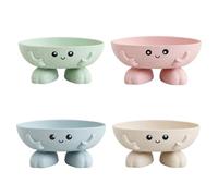 4 Pieces Cartoon Soap Box, Cute Portable Drain Box, Dormitory Rack, Bathroom Soap Box, Toiletries.