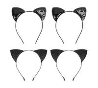 4 Pieces Cat Ear Headbands, Cute Headbands, Role-Playing Accessories, Animal Headdresses, Cat Clothing Accessories, Party Hair Accessories.