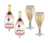 4 Pieces Champagne Bottle Wine Glass Balloons for Party Decoration and Fun Creative Party Supplies