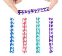 4 Pieces Chinese Finger Trap - Classic Oriental Finger Traps in Assorted Colors, Ideal Bag Toys for Birthday Party Favors and Supplies