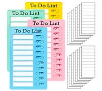 4 Pieces Chore Chart for Kids Multiple Kids - Sliding Routine Chart: Reusable to Do List, RV Checklist, Planning Board, Visual Schedule, and Reminder (bluepinkgreenyellow)