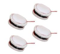 4 Pieces Christmas Tree Drum Hanging Ornament Fabric Foam Safe Materials Holiday Decoration For Home Office Reusable Fabric Christmas Decoration