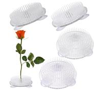 4 Pieces Clear Plastic Flower Frog, 7 cm Flower Frogs for Arrangements | Round Ikebana Pin Holder for Floral, ArrangingTransparent Flower Arranging Frog for Floral Diy, Vases and Home Decorations
