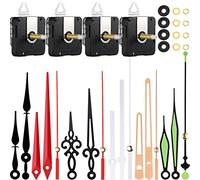 4 Pieces Clock Movement Replacement Clock Mechanisms Clock Kit with 6 Different Pairs of Hands Clock Repair Parts (28 mm/ 1.1 Inch)