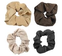 4 Pieces Coleteros Satén Cabello,Más Suaves Que la Seda, No Dañan el Cabello,Gomas Pelo Seda,Multicolor Satén Scrunchies Suave,Bandas elásticas Satén suaves,para Mujeres