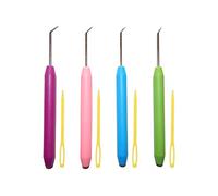 4 Pieces Colorful Knitting Loom Hook Tool Loom Knit Hook Set Looming Hooks Crochet Hooks Sewing Needles Knitting Needles for Knitting Looms Knitting Boards