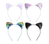 4 Pieces Colorful Sequin Headbands, Cute Headbands, Glittery Headbands, Cosplay Decorations, Party Headbands