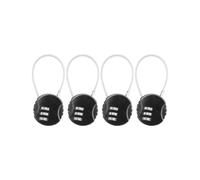 4 Pieces Combination Lock 3 Digit Outdoor Waterproof Padlock for School Gym Locker, Sports Locker, Fence, Toolbox, Gate