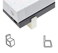 4 Pieces Cooling Stand Compatible for Xbox One/Series S/X, Game Console Horizontal Version Heightening Bracket (White)