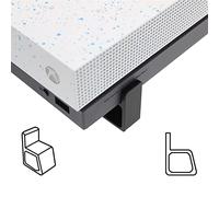 4 Pieces Cooling Stand Compatible for Xbox One/Series S/X, Game Console Horizontal Version Heightening Bracket (Black)