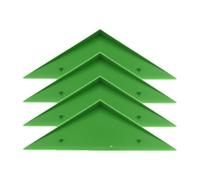 4 Pieces Corner Ramps for Foosball Tables, Triangular Edge Protectors 12.80x9.06 Inch Scratch-Resistant PP Material Universal Fit Billiard Table Corner Covers- green