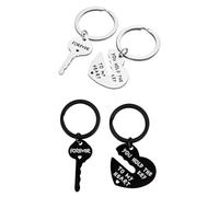 4 Pieces Couple Keychains, Love Keychains, Anniversary Keychains, Romantic Gift Keychains, Gift Keychains for Your Lover