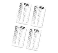 4 Pieces Crack Width Gauge Set with Double Side Protection Film Error Measurement for Precise Surface Defects Evaluations Industrial Material Quality Control Set