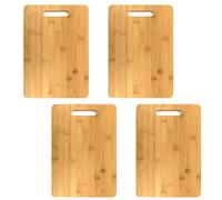 4 Pieces Cutting Board Bamboo Kitchen Board Made of Wood Serving Tray 36x25cm