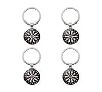 4 Pieces Dart Board Keychains, Creative Keychains, Darts Decorations, Metal Keychains, Gift Keychains