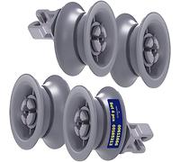 4 Pieces Dishwasher Wheels for Upper Basket Ø 31 mm with the Original Code 00611666 611666 00165313 165313 for Bosch for Siemens - MONTERAL