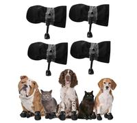 4 Pieces Dog Boots Paw Protector, Soft Paw Protectors for Indoor, Outdoor, Dog Boots, Adjustable Washable Non-Slip for Injured Paws, Outdoor Paw Protectors Small Medium Large Dogs (L)