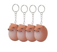 4 Pieces Dog Egg, Funny Adorable Dog Egg Toy, Compact Dog's Head And Eggs-shaped Toy, Reusable Dogs Keychain Charm Bag Decoration For Car Children Teenager Women Men