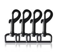 4 Pieces Dog Lead Clips, Swivel Snap Hooks, Dog Lead Clasp, Black Heavy Duty Dog Lead Snaps Hooks, Swivel Eye Bolt Snap Hook, for Dog Leash & Collar