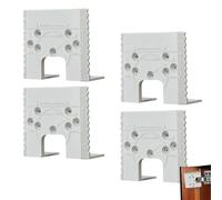 4 Pieces Door Hinge Template, Hole Drilling Guide, Kitchen Door Hinge Jig, Cabinet Hole Drilling Jig, for Indoor Woodworking Home Garage Milling Projects Tasks Applications