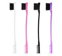 4 Pieces Double-Ended Eyebrow Brushes, Makeup Brushes, Portable Brushes, Makeup Tools, Reusable