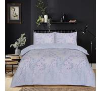 4 Pieces Double Size Complete Bedding Set Orchid Color Cotton Rich Duvet Cover Fitted Sheet and 2 Pillowcases Soft Breathable and Durable