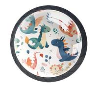 4 Pieces Drawer Knobs, Cute Dragon Kitchen Cabinet Knobs, 35mm Dresser Knobs Drawer Pulls Black Cabinet Hardware for Dresser Drawers Closet Wardrobe Cupboard