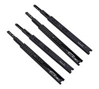 4 Pieces Drawer Slides - Versatile Keyboard Tray Guides,Structural Stability,Omni Directional Mute,Ball Bearing Drawer Slides Bottom Mount,For Fixtures,Institutions And Residences