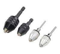 4 Pieces Drill Chuck Quick Adapter Mini 3-Jaw Drill Chuck Screwdriver Adapter Conversion Chuck Set for Drill