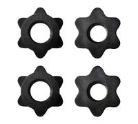 4 Pieces Dumbbell Clamps, Barbell Clamps, Hex Nut Screw Caps, 25mm Aperture Nuts, Fixed Dumbbell Accessories, Fitness Accessories (Black)