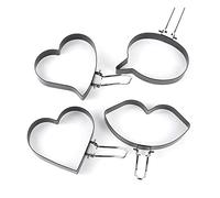 4 Pieces Egg Moulds Omelette Egg Frying Moulds Eggs Pancake Rings Stainless Steel for Fried Kitchen Gadgets Rings for Frying Eggs Nonstick