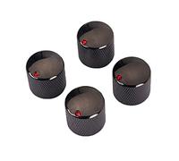 4 Pieces Electric Guitar Knob Screw Fixing Tone Volume Knobs Black