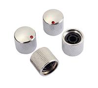 4 Pieces Electric Guitar Knob Screw Fixing Tone Volume Knobs Musical Instrument Parts Chrome