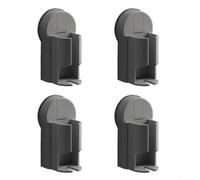 4 Pieces Electric Toothbrush Holder with Suction Cups for Wall Mounting, Bathroom Organizer Rack to Save Space and Keep Essentials Handy (Gray)