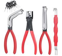 4 Pieces Electrical Disconnect Pliers for Cars, Automotive Electrical Plug with 8 Pcs Terminal Removal Tools, Connector Disconnect Tool and Connector Separator (Red)