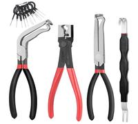 4 Pieces Electrical Disconnect Pliers for Cars, Automotive Electrical Plug with 8 Pcs Terminal Removal Tools, Connector Disconnect Tool and Connector Separator (Balck)