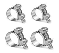 4 pieces exhaust clamps, 32-35, 52-55 mm, motorcycle exhaust clamp, band width 20-22 mm, pipe connector, pipe clamp, pipe clamp, hose clamps, hinge bolt clamp, stainless steel
