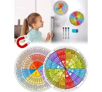 4 Pieces Feelings Wheel Magnet Fridge Large 7 inch, Magnetic Emotion Wheel Chart Magnet for Therapy School Counselor, Social Worker, Counseling Office Decor
