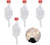 4 Pieces Fermentation Airlock Brewing Airlock Plastic Fermentation Valve Bubbler Airlocks for Homebrew Beer Fermentation Wine Making Home Brewing