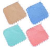 4 Pieces Flannel Face Cloth,Baby Cloths Wash Pack Bamboo Flannels Soft Kids Cotton Newborns Childs Babys Friusate Microfibre Muslin Newborn Protective Washing Toiletries,for Hands Body Facial Cleaning