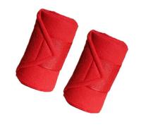 4 Pieces Fleece Horse Leg Wraps Equestrian Bandages For Lower Leg Coverage Muscle Cozy Material Secure Closure Suitable For Lunging Trail Riding Stable Time, Red