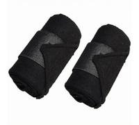 4 Pieces Fleece Horse Leg Wraps Equestrian Bandages For Lower Leg Coverage Muscle Cozy Material Secure Closure Suitable For Lunging Trail Riding Stable Time, Black