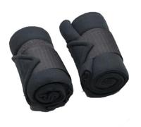 4 Pieces Fleece Horse Leg Wraps Equestrian Bandages For Lower Leg Coverage Muscle Cozy Material Secure Closure Suitable For Lunging Trail Riding Stable Time, Gray