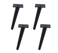 4 Pieces Furniture Legs, Modern Furniture Sofa Legs, DIY Metal Furniture Legs with Rubber Floor Protectors & Screws for Coffee and End Table Cabinet TV Stand (4 inch / 10cm)
